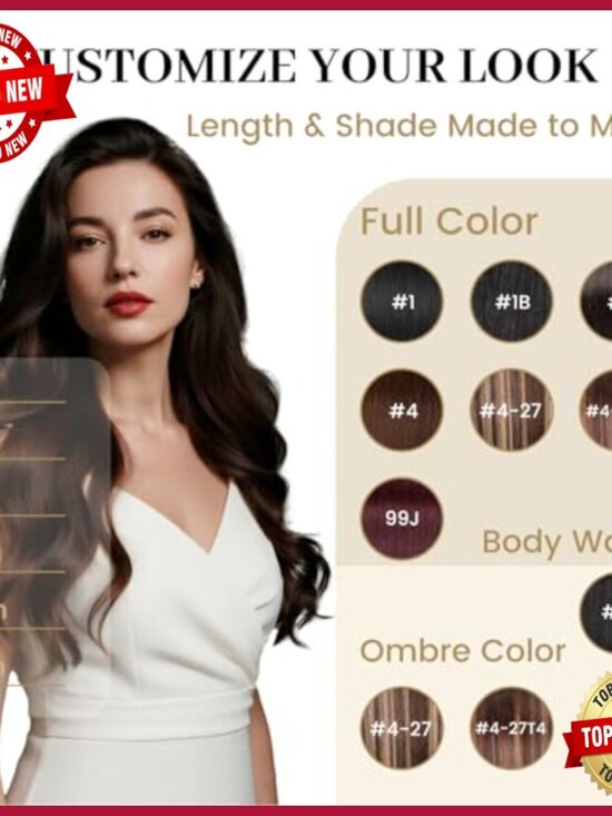 Real Human Hair Clip-in Extensions, 16 Inch Straight, 120g 8pc Set main image 5